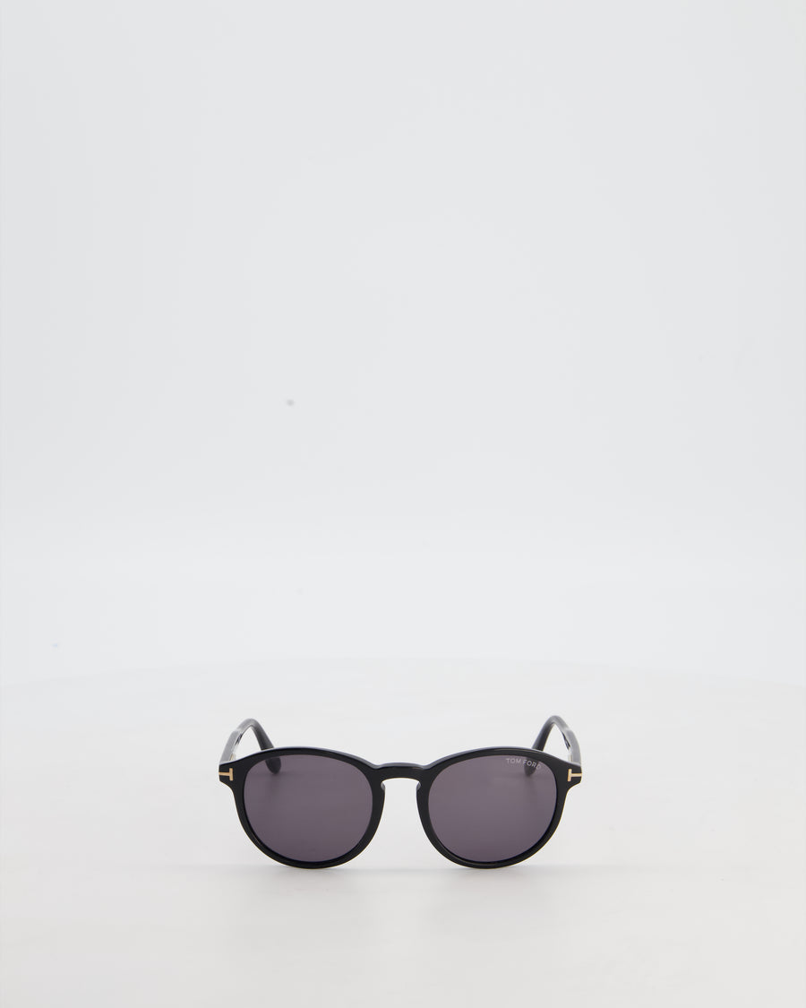 Tom Ford Black Dante Acetate Sunglasses with Silver Detailing