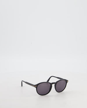 Tom Ford Black Dante Acetate Sunglasses with Silver Detailing