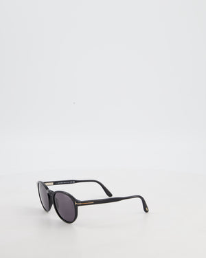 Tom Ford Black Dante Acetate Sunglasses with Silver Detailing