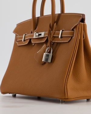Hermès Birkin 25 Retourne Gold Togo Leather with Palladium Hardware