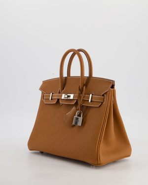 Hermès Birkin 25 Retourne Gold Togo Leather with Palladium Hardware