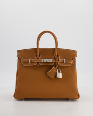 Hermès Birkin 25 Retourne Gold Togo Leather with Palladium Hardware