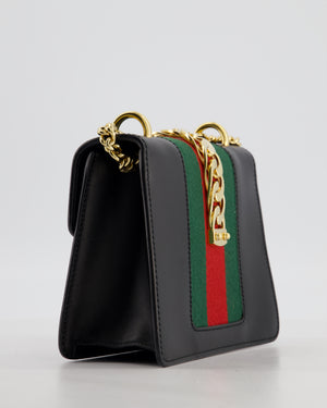 Gucci Black Leather Small Sylvie Bag with Gold Hardware