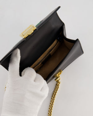 Gucci Black Leather Small Sylvie Bag with Gold Hardware