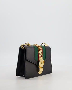 Gucci Black Leather Small Sylvie Bag with Gold Hardware