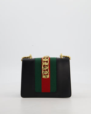 Gucci Black Leather Small Sylvie Bag with Gold Hardware