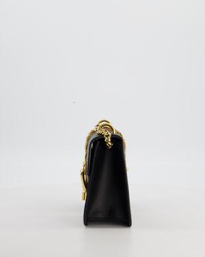 Gucci Black Leather Small Sylvie Bag with Gold Hardware