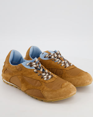 Bottega Veneta New Amber & Iceberg Orbit Flash Sneaker in Soft Suede and Nylon Size EU 39 RRP £710