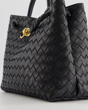 Bottega Veneta Medium Andiamo Bag in Nocturnal Intrecciato Leather with Gold Hardware RRP £4,250