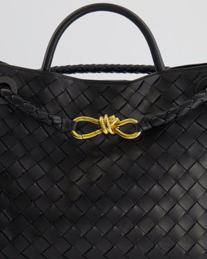 Bottega Veneta Medium Andiamo Bag in Nocturnal Intrecciato Leather with Gold Hardware RRP £4,250