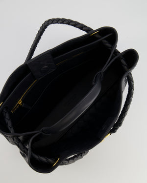 Bottega Veneta Medium Andiamo Bag in Nocturnal Intrecciato Leather with Gold Hardware RRP £4,250