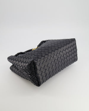 Bottega Veneta Medium Andiamo Bag in Nocturnal Intrecciato Leather with Gold Hardware RRP £4,250