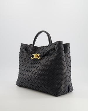 Bottega Veneta Medium Andiamo Bag in Nocturnal Intrecciato Leather with Gold Hardware RRP £4,250