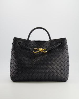 Bottega Veneta Medium Andiamo Bag in Nocturnal Intrecciato Leather with Gold Hardware RRP £4,250