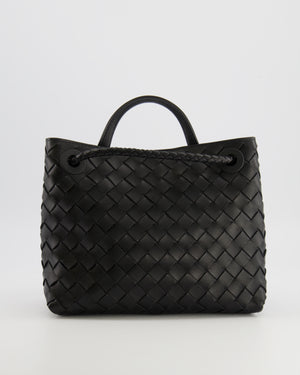 Bottega Veneta Small Andiamo Bag in Black Intrecciato Leather with Gold Hardware RRP £3,460