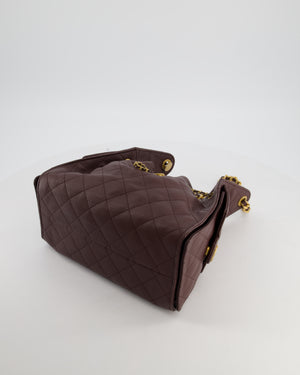 *RARE* Chanel Small 25 Bag in Brown Caviar Leather with Brushed Gold Hardware