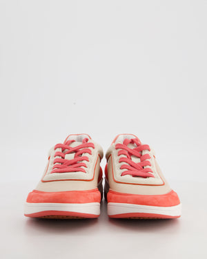 Loro Piana Play Trainers in Pink Leather and Suede Size EU 38