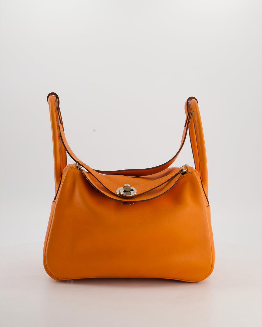 Hermès Lindy 26 Bag in Orange H Swift Leather with Palladium Hardware