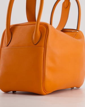 Hermès Lindy 26 Bag in Orange H Swift Leather with Palladium Hardware