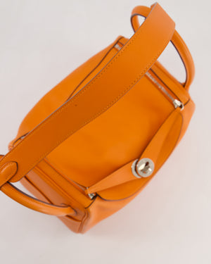 Hermès Lindy 26 Bag in Orange H Swift Leather with Palladium Hardware