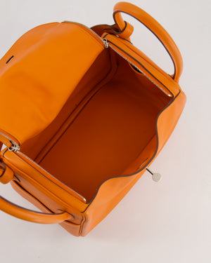 Hermès Lindy 26 Bag in Orange H Swift Leather with Palladium Hardware
