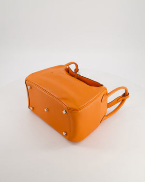 Hermès Lindy 26 Bag in Orange H Swift Leather with Palladium Hardware