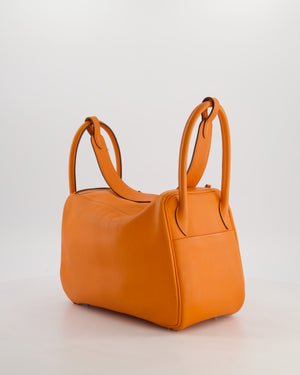 Hermès Lindy 26 Bag in Orange H Swift Leather with Palladium Hardware