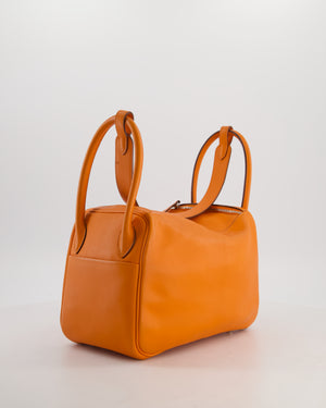 Hermès Lindy 26 Bag in Orange H Swift Leather with Palladium Hardware