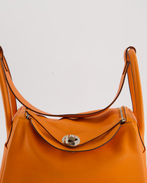 Hermès Lindy 26 Bag in Orange H Swift Leather with Palladium Hardware