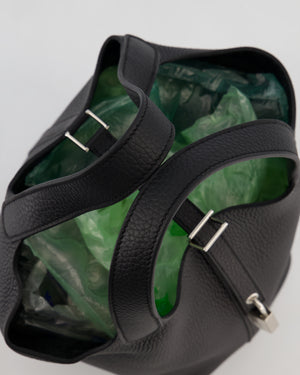 Hermès Picotin Lock 18 Bag in Noir Taurillon Clemence Leather with Palladium Hardware