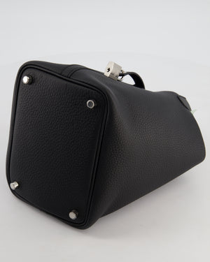 Hermès Picotin Lock 18 Bag in Noir Taurillon Clemence Leather with Palladium Hardware