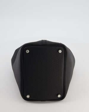 Hermès Picotin Lock 18 Bag in Noir Taurillon Clemence Leather with Palladium Hardware