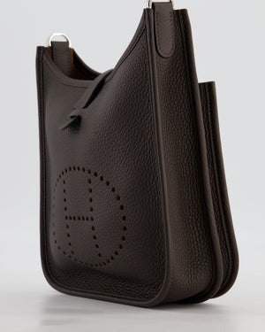 *HOT* Hermès Evelyne III 23 Bag in Ebene Taurillon Clemence Leather with Palladium Hardware