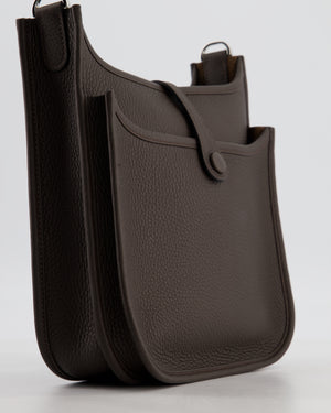 *HOT* Hermès Evelyne III 23 Bag in Ebene Taurillon Clemence Leather with Palladium Hardware