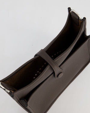 *HOT* Hermès Evelyne III 23 Bag in Ebene Taurillon Clemence Leather with Palladium Hardware