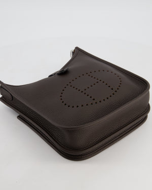 *HOT* Hermès Evelyne III 23 Bag in Ebene Taurillon Clemence Leather with Palladium Hardware