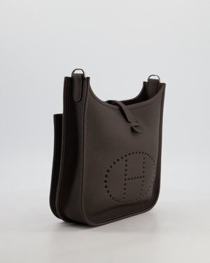 *HOT* Hermès Evelyne III 23 Bag in Ebene Taurillon Clemence Leather with Palladium Hardware