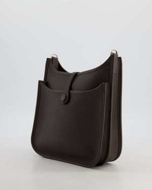 *HOT* Hermès Evelyne III 23 Bag in Ebene Taurillon Clemence Leather with Palladium Hardware