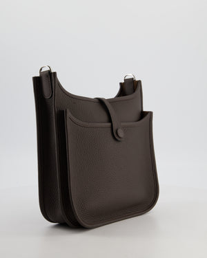 *HOT* Hermès Evelyne III 23 Bag in Ebene Taurillon Clemence Leather with Palladium Hardware