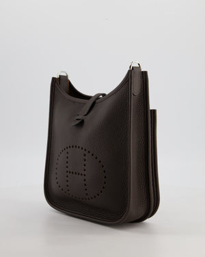 *HOT* Hermès Evelyne III 23 Bag in Ebene Taurillon Clemence Leather with Palladium Hardware