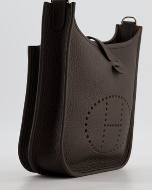 *HOT* Hermès Evelyne III 23 Bag in Ebene Taurillon Clemence Leather with Palladium Hardware