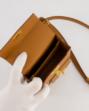 Hermès Kelly Multipocket To Go Pouch in Gold Epsom Leather with Gold Hardware