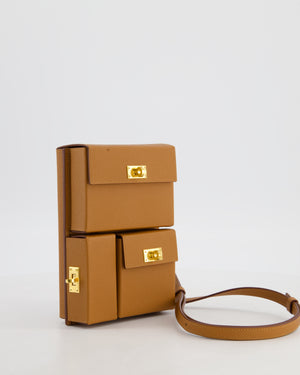 Hermès Kelly Multipocket To Go Pouch in Gold Epsom Leather with Gold Hardware