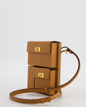 Hermès Kelly Multipocket To Go Pouch in Gold Epsom Leather with Gold Hardware