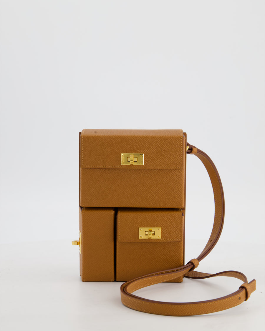 Hermès Kelly Multipocket To Go Pouch in Gold Epsom Leather with Gold Hardware