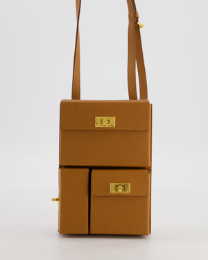 Hermès Kelly Multipocket To Go Pouch in Gold Epsom Leather with Gold Hardware