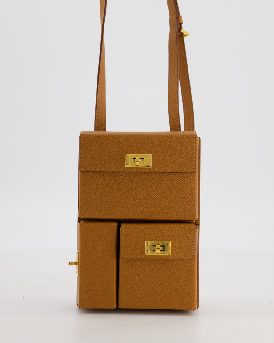 Hermès Kelly Multipocket To Go Pouch in Gold Epsom Leather with Gold Hardware