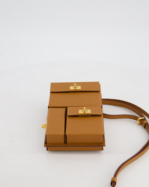 Hermès Kelly Multipocket To Go Pouch in Gold Epsom Leather with Gold Hardware