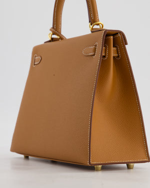 *HOLY GRAIL* Hermès Kelly 25 Sellier Bag in Gold Epsom Leather with Gold Hardware