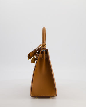 Hermès Kelly 25 Sellier Bag in Gold Epsom Leather with Gold Hardware